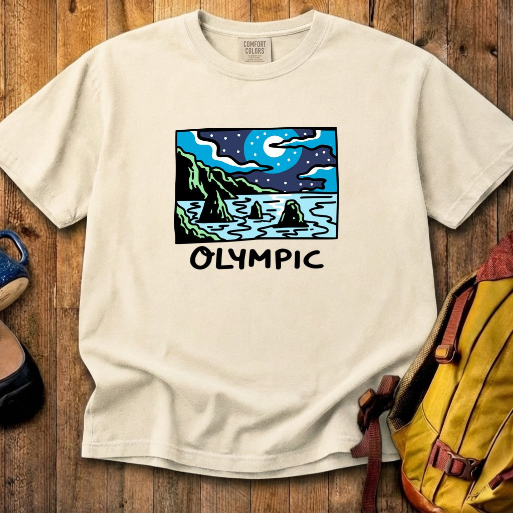 Olympic at Night Cotton T-Shirt