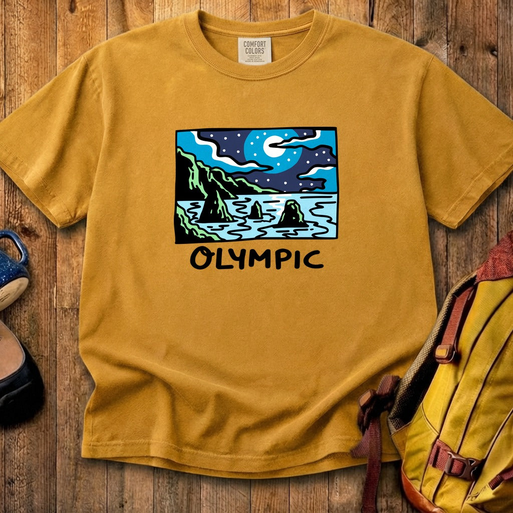 Olympic at Night Cotton T-Shirt