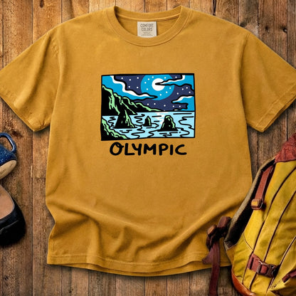 Olympic at Night Cotton T-Shirt