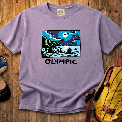 Olympic at Night Cotton T-Shirt