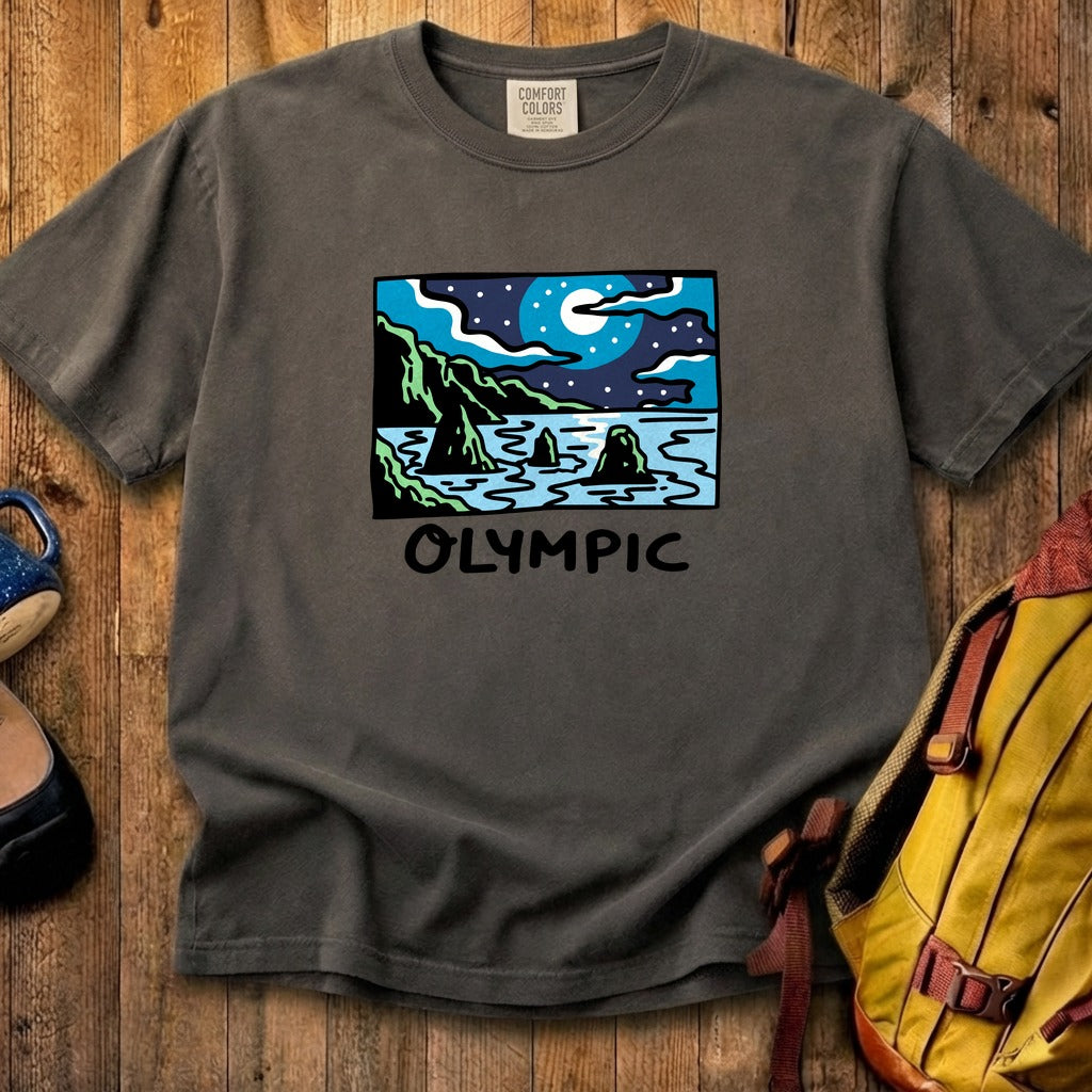 Olympic at Night Cotton T-Shirt