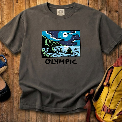 Olympic at Night Cotton T-Shirt