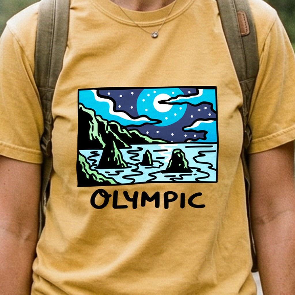 Olympic at Night Cotton T-Shirt