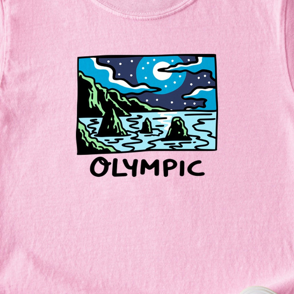 Olympic at Night Kids Cotton T-Shirt