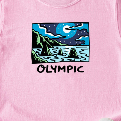 Olympic at Night Kids Cotton T-Shirt