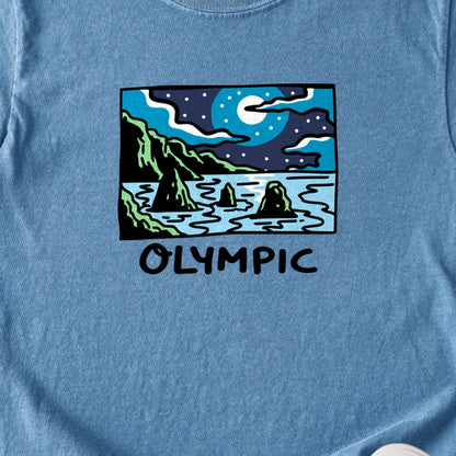Olympic at Night Kids Cotton T-Shirt