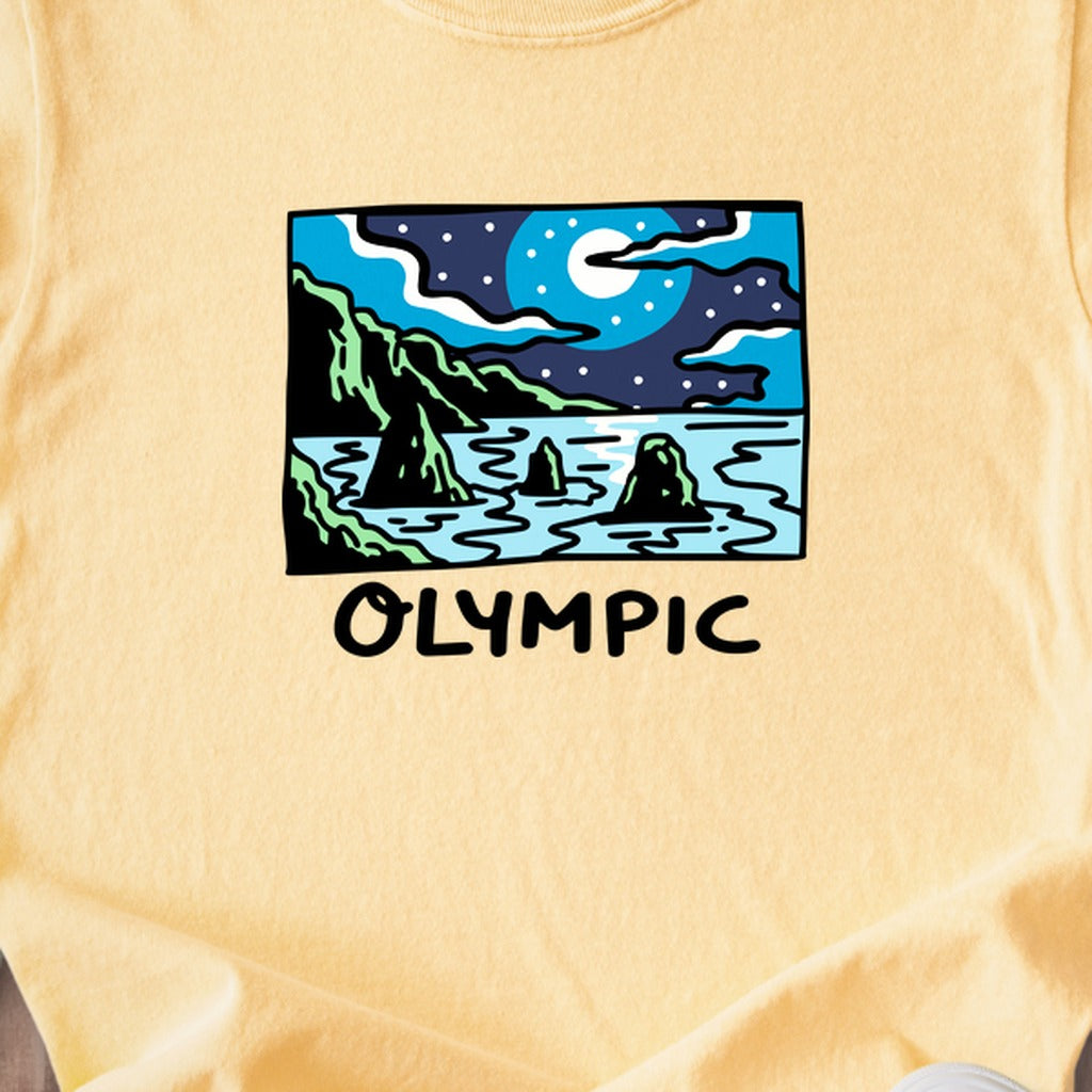 Olympic at Night Kids Cotton T-Shirt