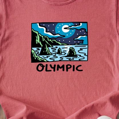 Olympic at Night Kids Cotton T-Shirt