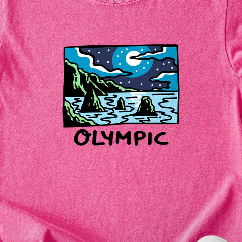 Olympic at Night Kids Cotton T-Shirt