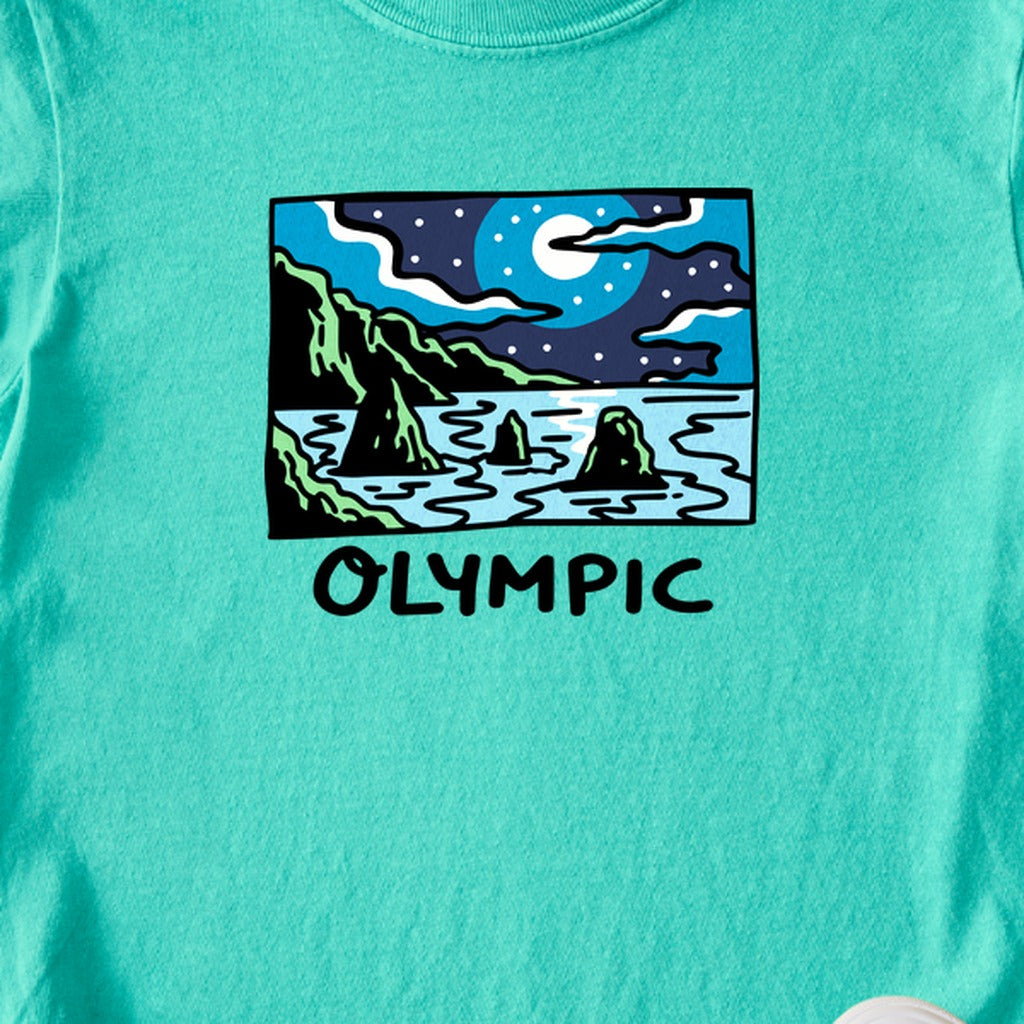 Olympic at Night Kids Cotton T-Shirt