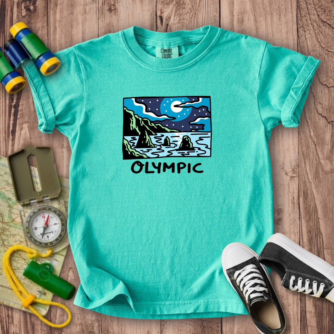 Olympic at Night Kids Cotton T-Shirt