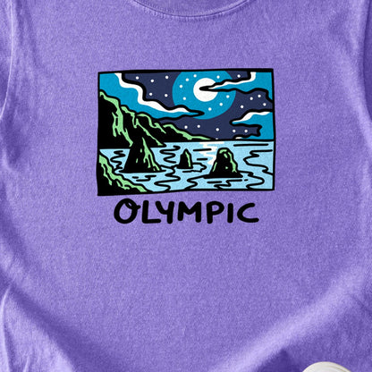 Olympic at Night Kids Cotton T-Shirt