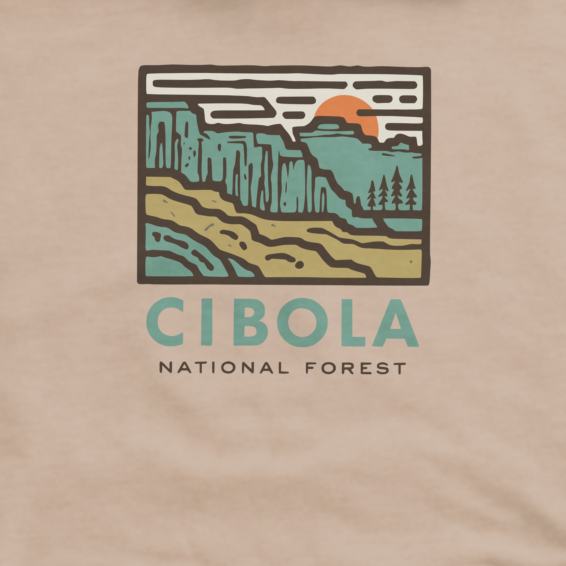 Cibola National Forest Crewneck Sweatshirt Adventure and Outdoors Themed Sweatshirt