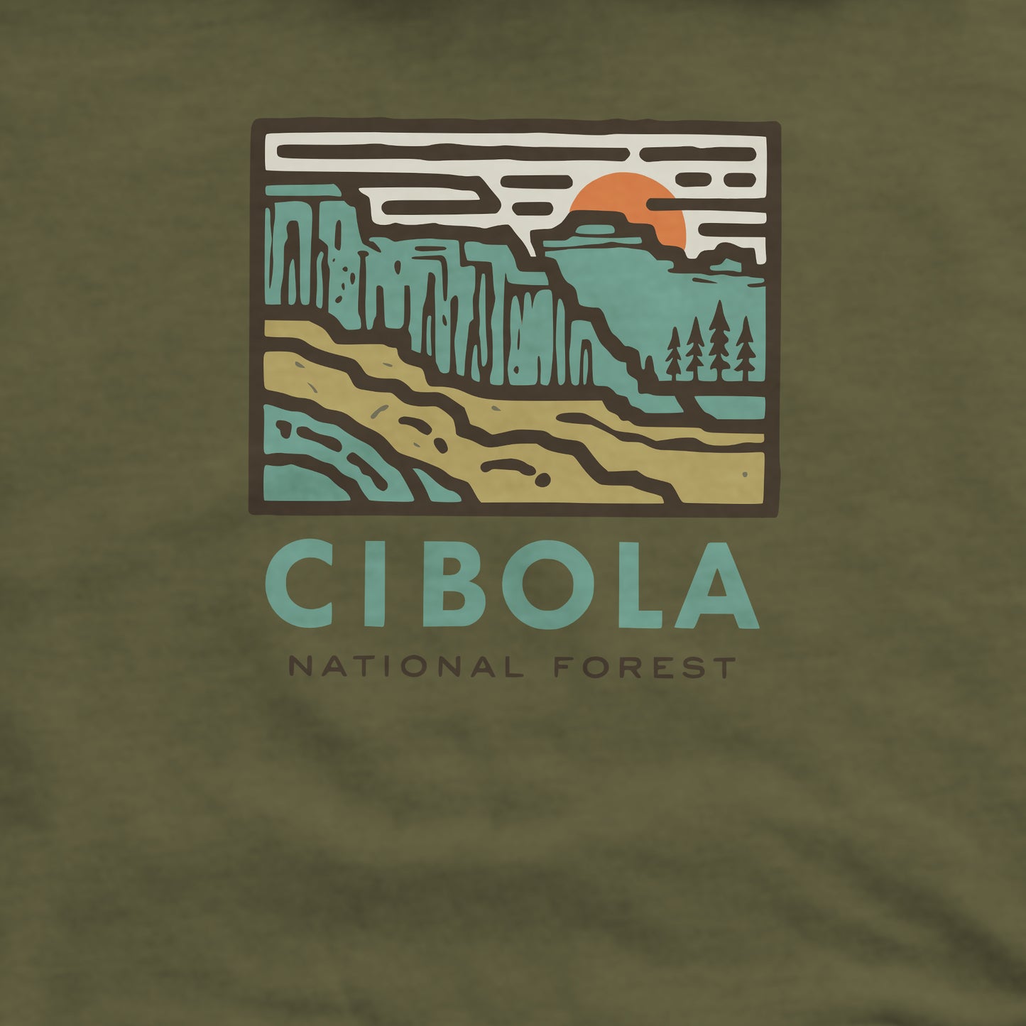 Cibola National Forest Crewneck Sweatshirt Adventure and Outdoors Themed Sweatshirt