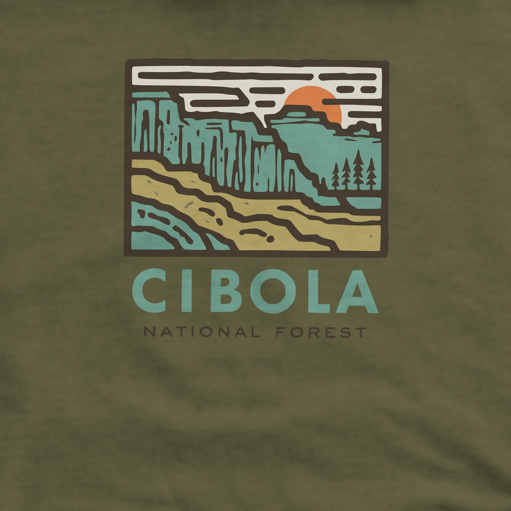 Cibola National Forest Crewneck Sweatshirt Adventure and Outdoors Themed Sweatshirt