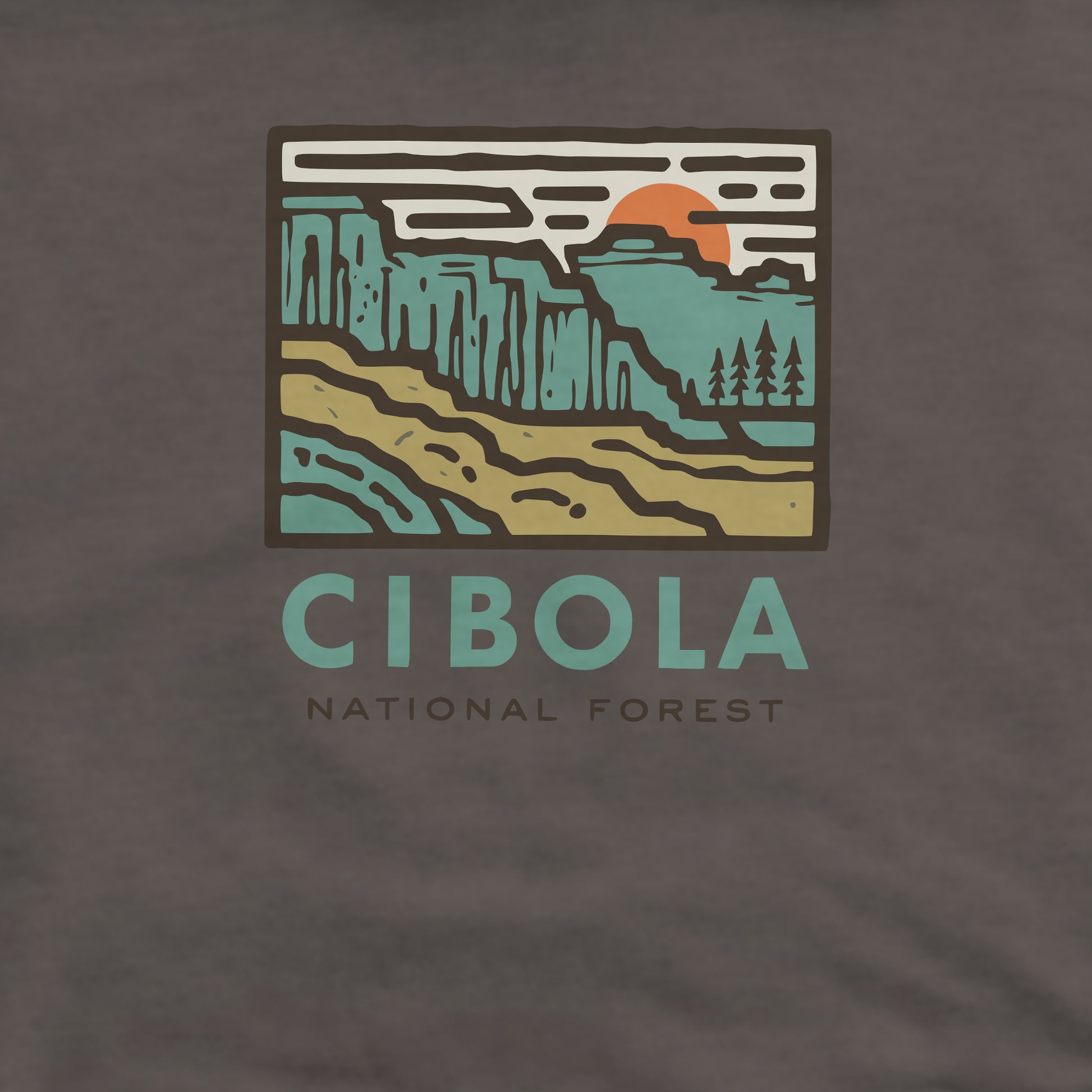 Cibola National Forest Crewneck Sweatshirt Adventure and Outdoors Themed Sweatshirt