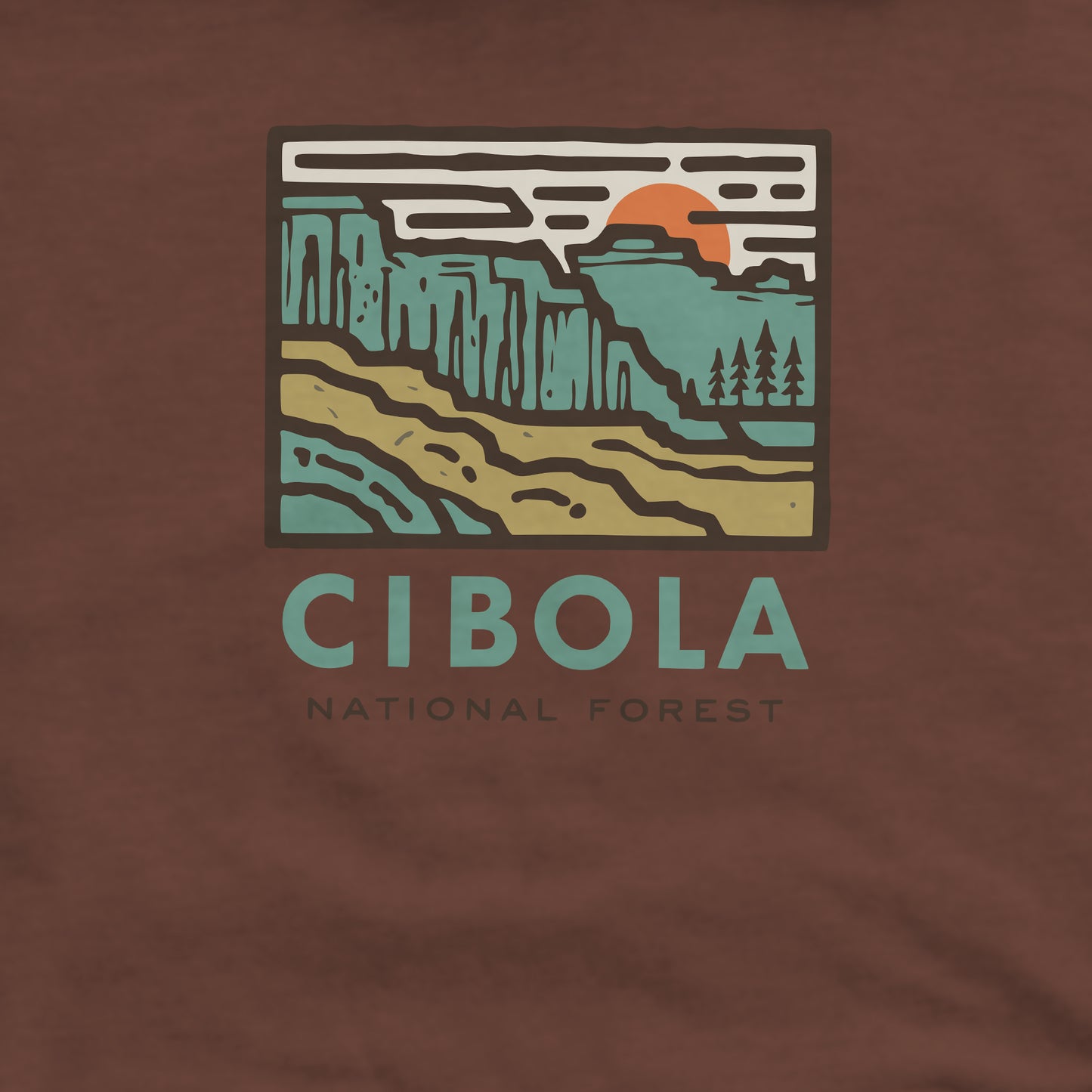Cibola National Forest Crewneck Sweatshirt Adventure and Outdoors Themed Sweatshirt