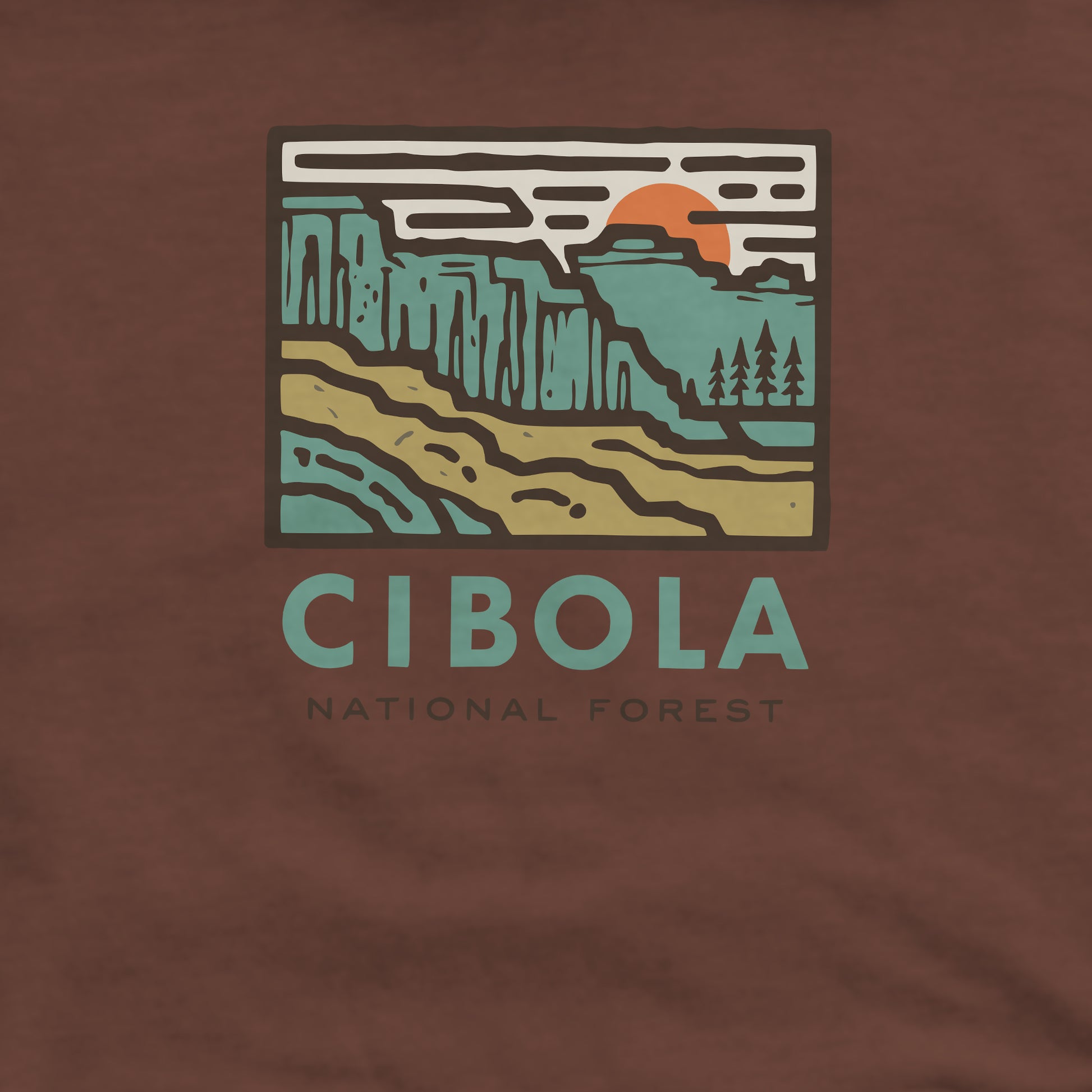 Cibola National Forest Crewneck Sweatshirt Adventure and Outdoors Themed Sweatshirt