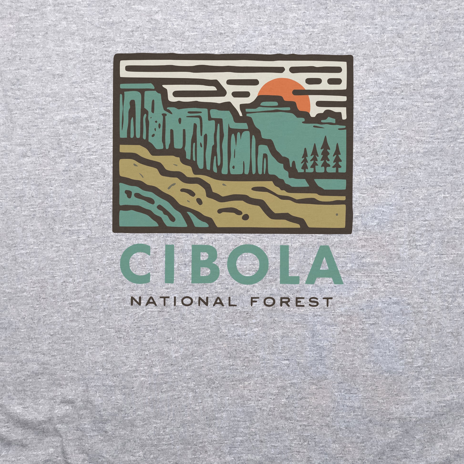 Cibola National Forest Crewneck Sweatshirt Adventure and Outdoors Themed Sweatshirt