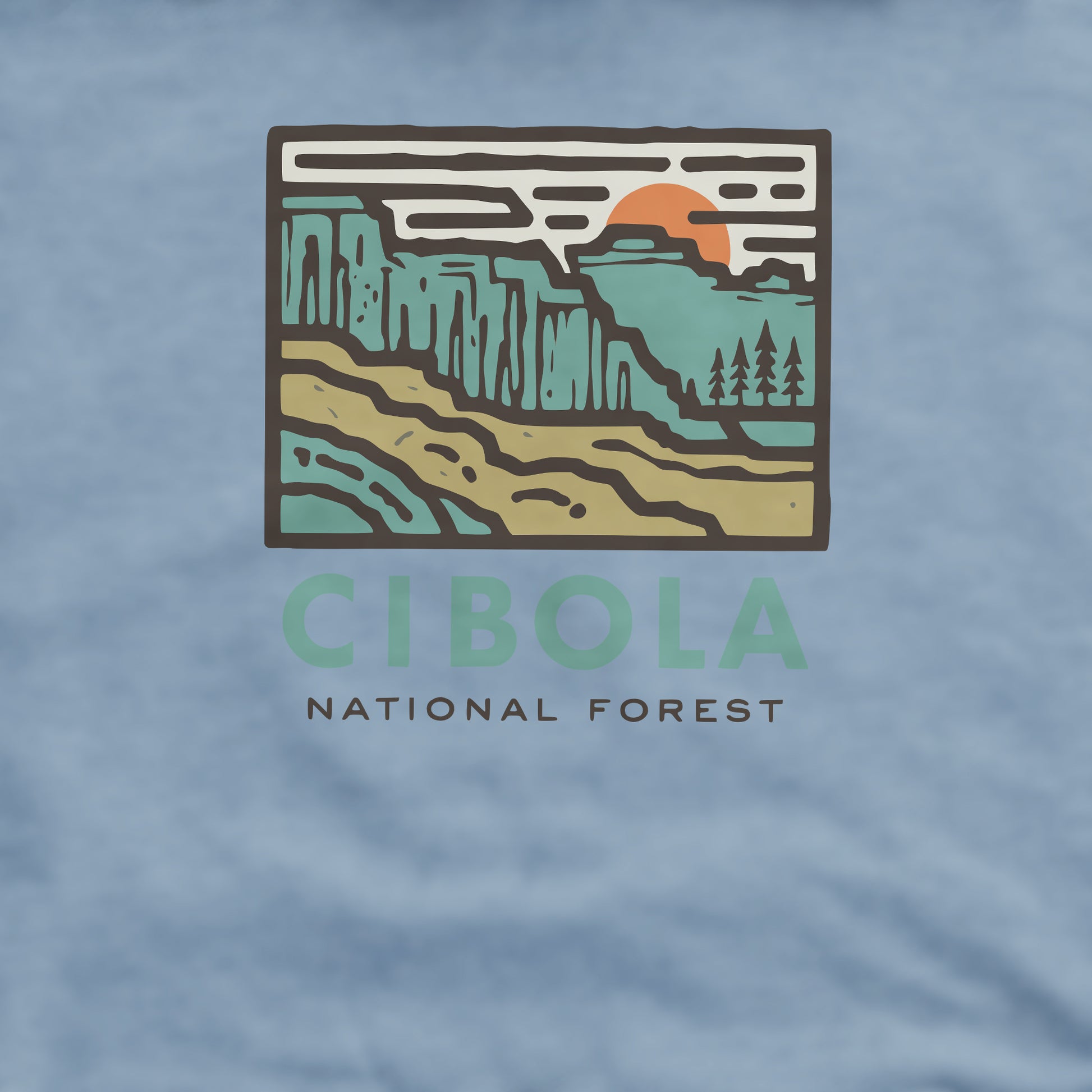 Cibola National Forest Crewneck Sweatshirt Adventure and Outdoors Themed Sweatshirt