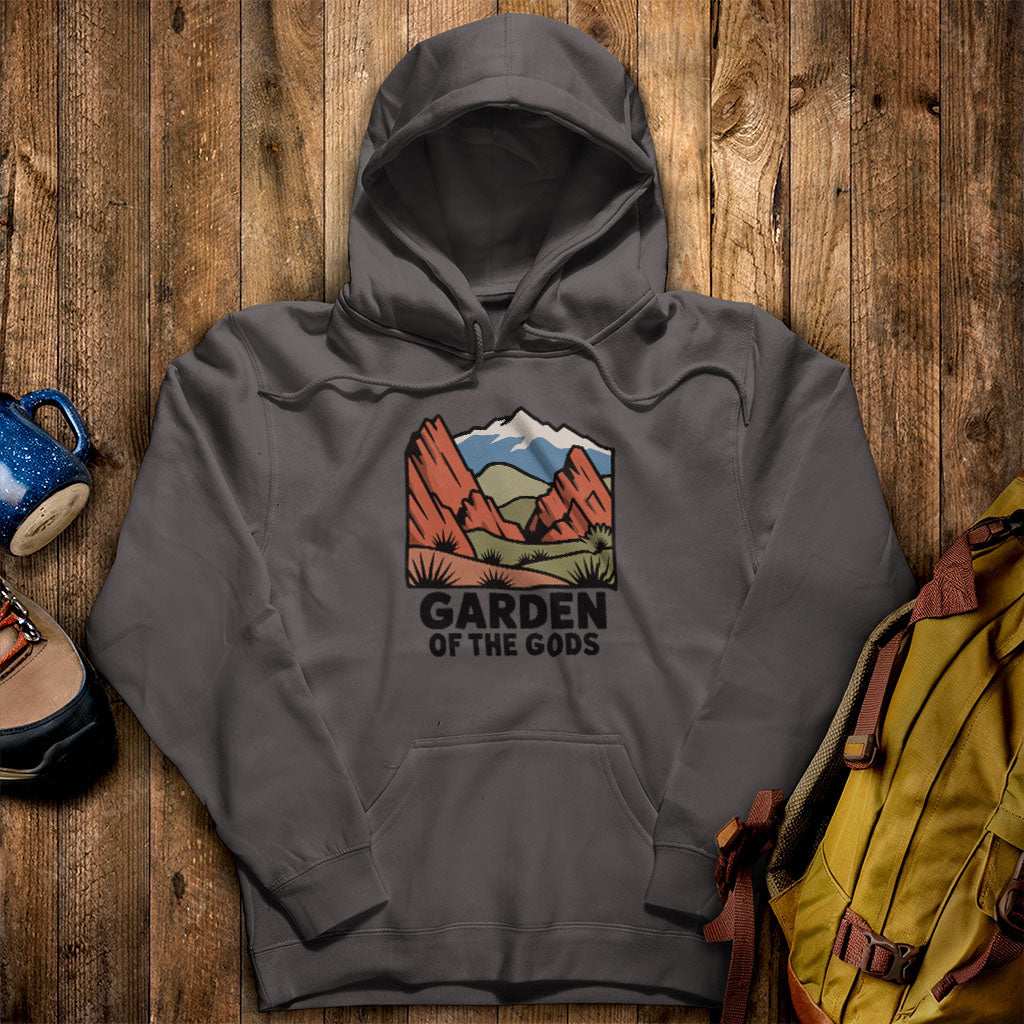 Garden of the Gods Hoodie Charcoal Adventure and Outdoors Themed Hoodie
