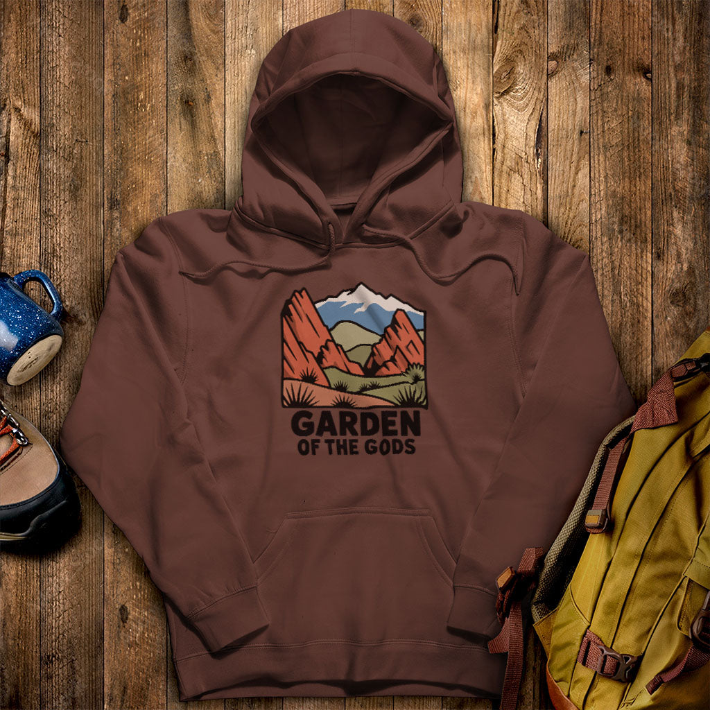 Garden of the Gods Hoodie Cocoa Adventure and Outdoors Themed Hoodie