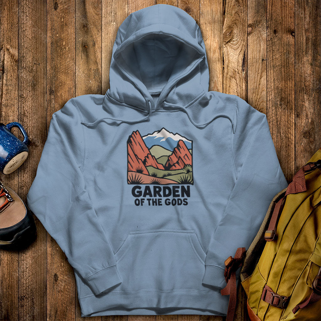Garden of the Gods Hoodie Stone Blue Adventure and Outdoors Themed Hoodie