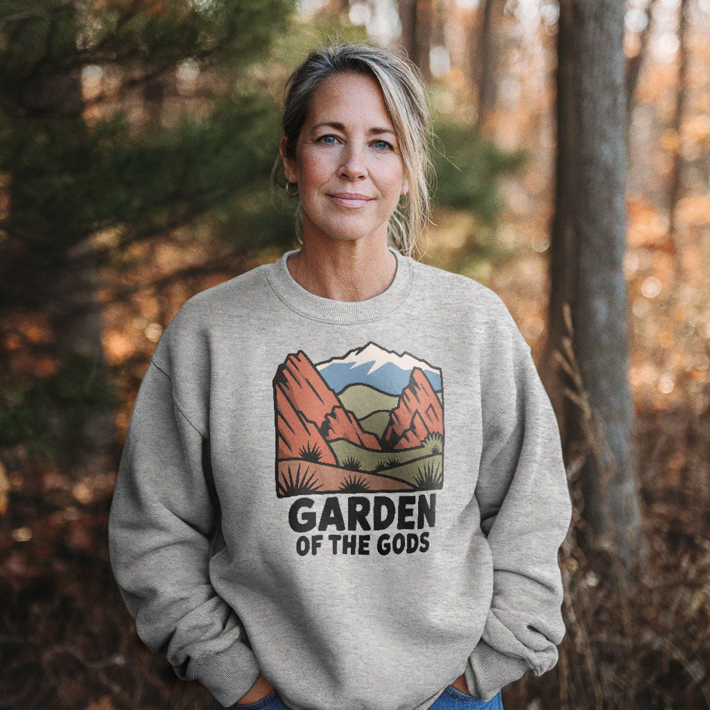Garden of the Gods Crewneck Sweatshirt Adventure and Outdoors Themed Sweatshirt