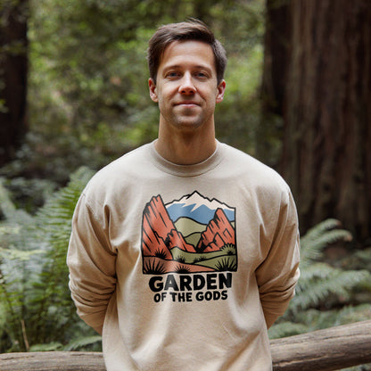 Garden of the Gods Crewneck Sweatshirt Adventure and Outdoors Themed Sweatshirt