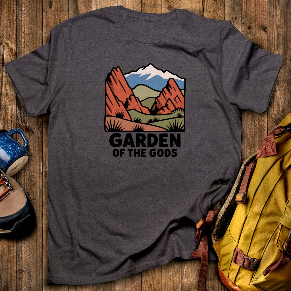 Garden of the Gods T-Shirt Dark Heather Adventure and Outdoors Themed T-Shirt