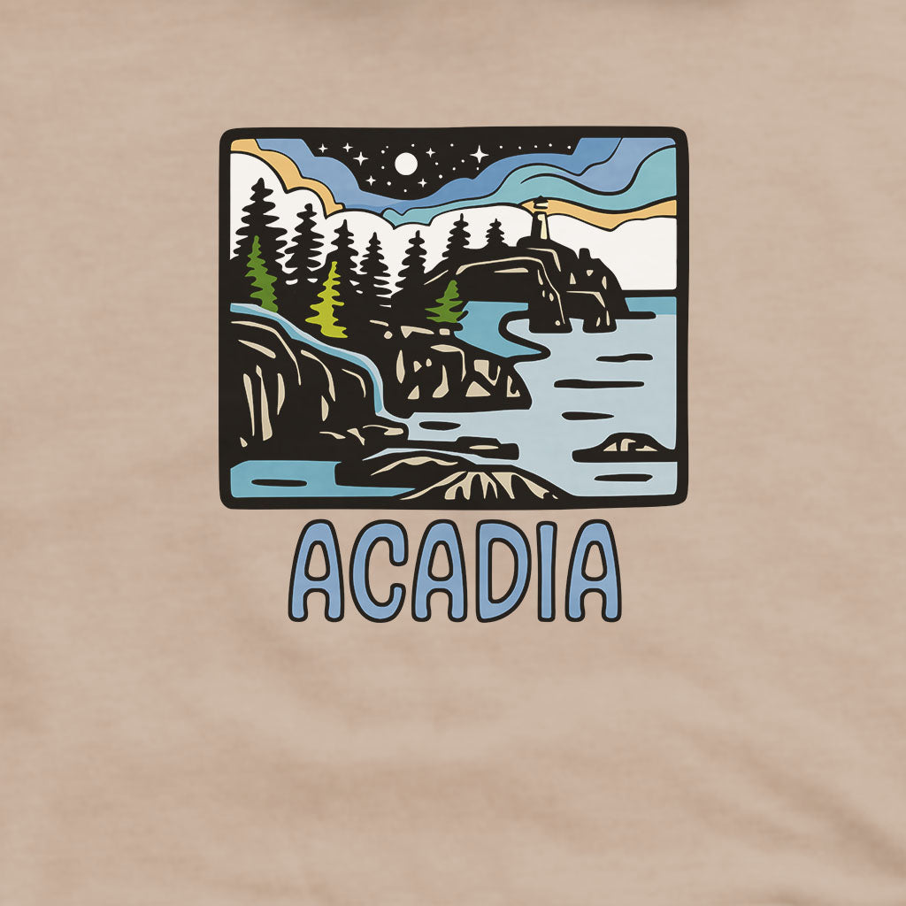 Acadia at Night Hoodie Adventure and Outdoors Themed Hoodie