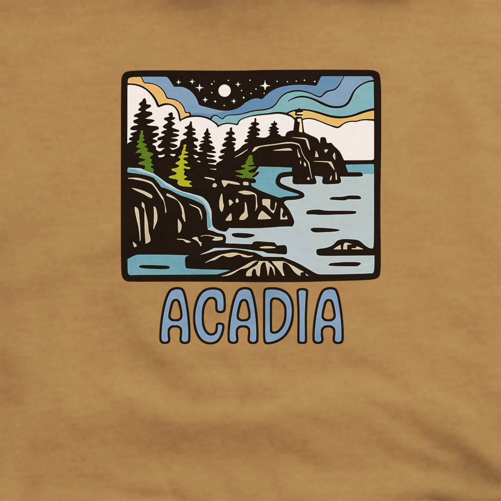 Acadia at Night Hoodie Adventure and Outdoors Themed Hoodie