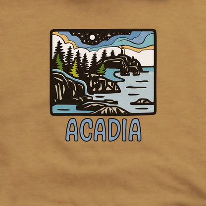 Acadia at Night Hoodie Adventure and Outdoors Themed Hoodie