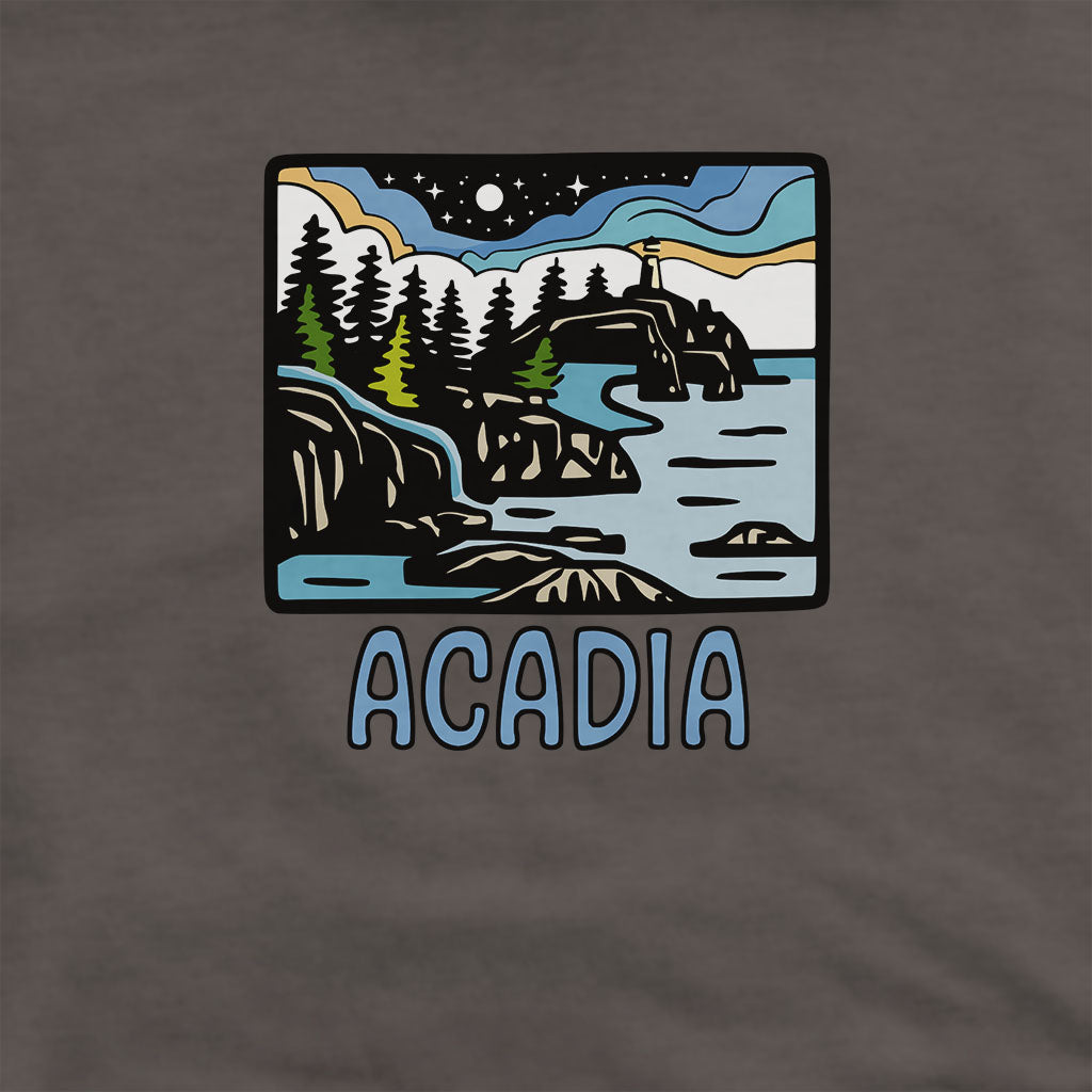 Acadia at Night Hoodie Adventure and Outdoors Themed Hoodie