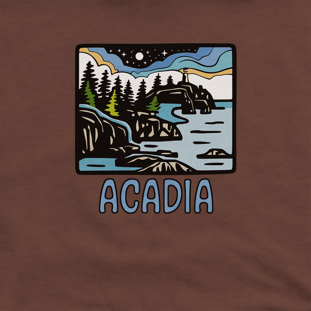 Acadia at Night Hoodie Adventure and Outdoors Themed Hoodie