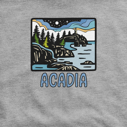 Acadia at Night Hoodie Adventure and Outdoors Themed Hoodie