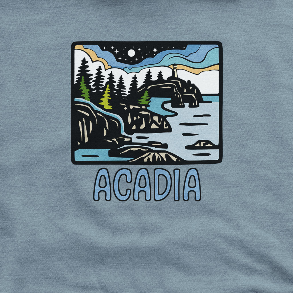 Acadia at Night Hoodie Adventure and Outdoors Themed Hoodie