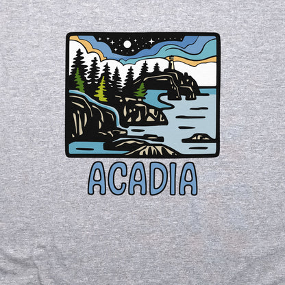 Acadia at Night Crewneck Sweatshirt Adventure and Outdoors Themed Sweatshirt