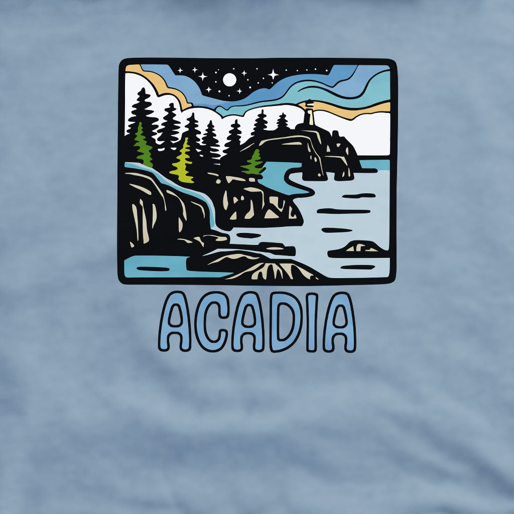 Acadia at Night Crewneck Sweatshirt Adventure and Outdoors Themed Sweatshirt