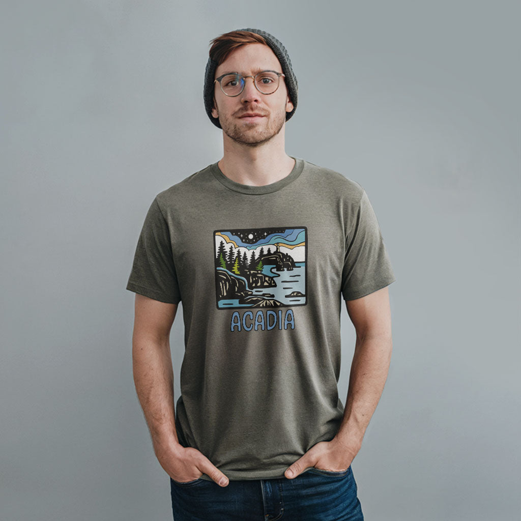 Acadia at Night T-Shirt Adventure and Outdoors Themed T-Shirt
