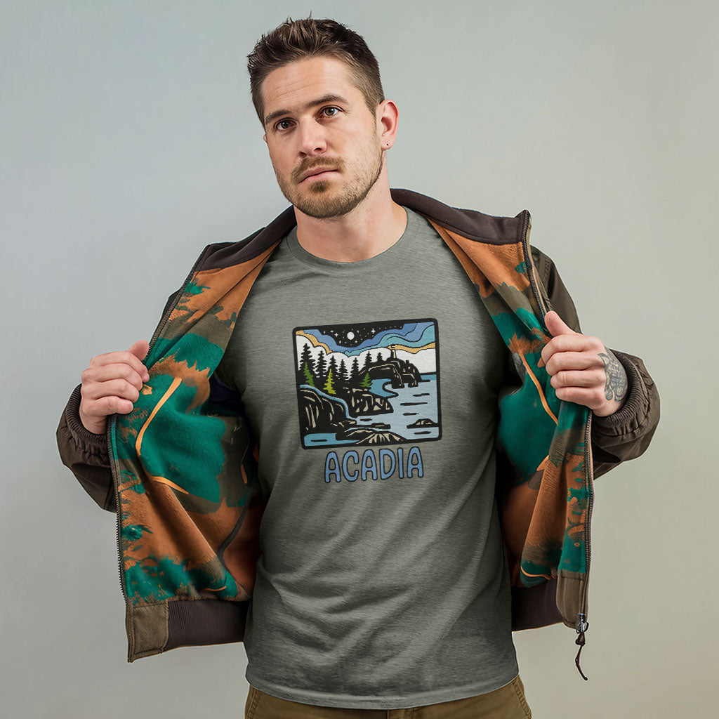 Acadia at Night T-Shirt Adventure and Outdoors Themed T-Shirt