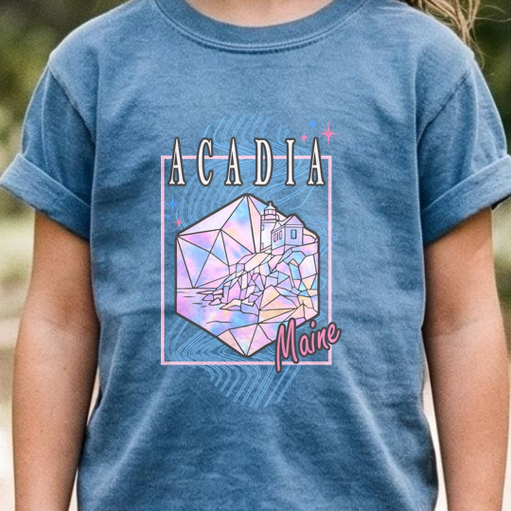 Acadia Retro 80's Kids Cotton T-Shirt