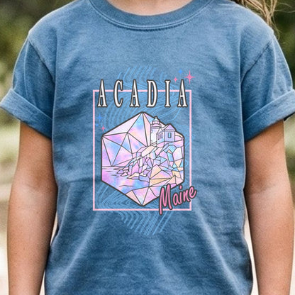 Acadia Retro 80's Kids Cotton T-Shirt