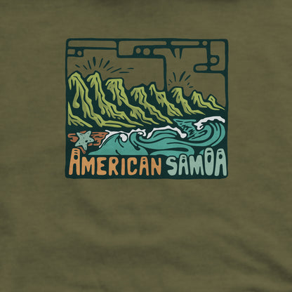 American Samoa National Park Crewneck Sweatshirt Adventure and Outdoors Themed Sweatshirt