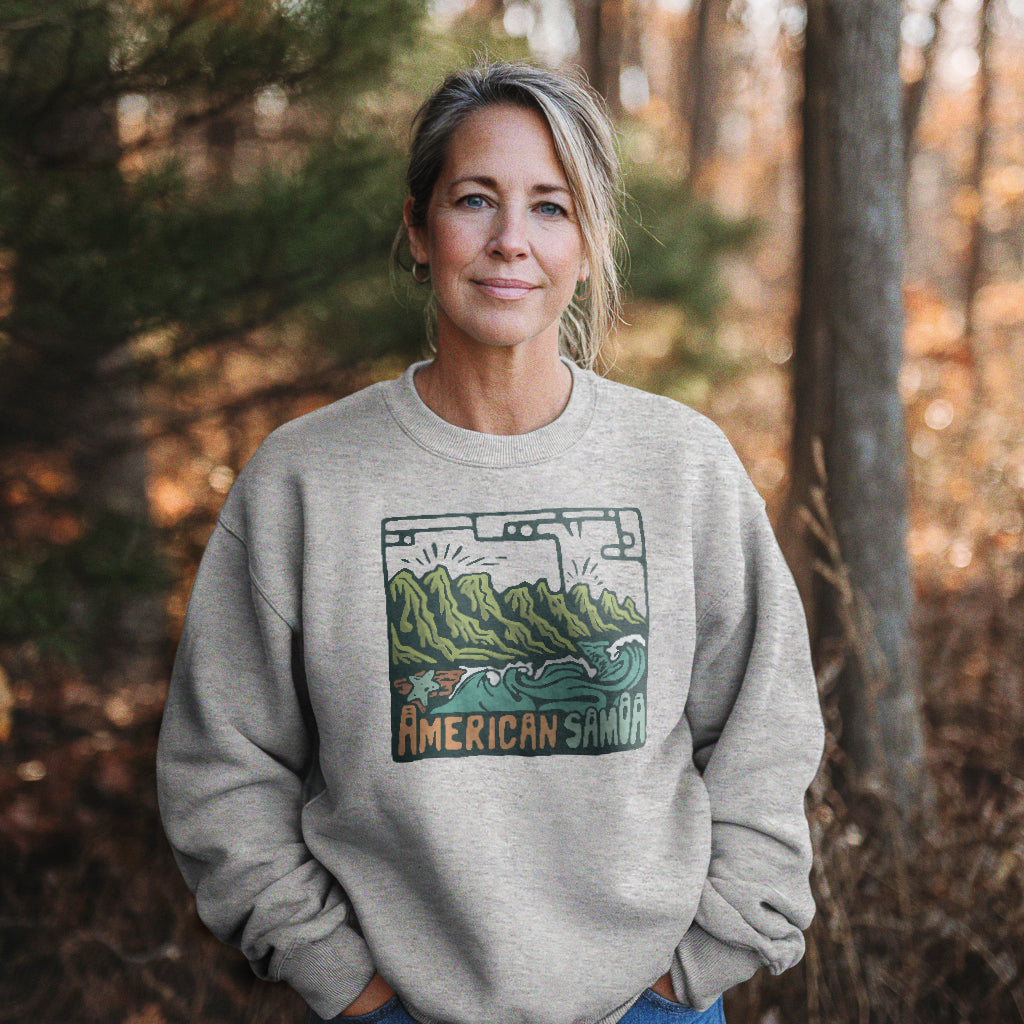 American Samoa National Park Crewneck Sweatshirt Adventure and Outdoors Themed Sweatshirt