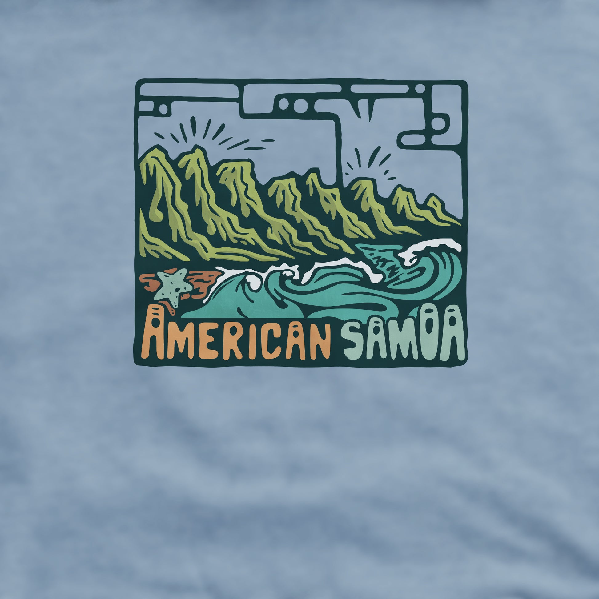 American Samoa National Park Crewneck Sweatshirt Adventure and Outdoors Themed Sweatshirt