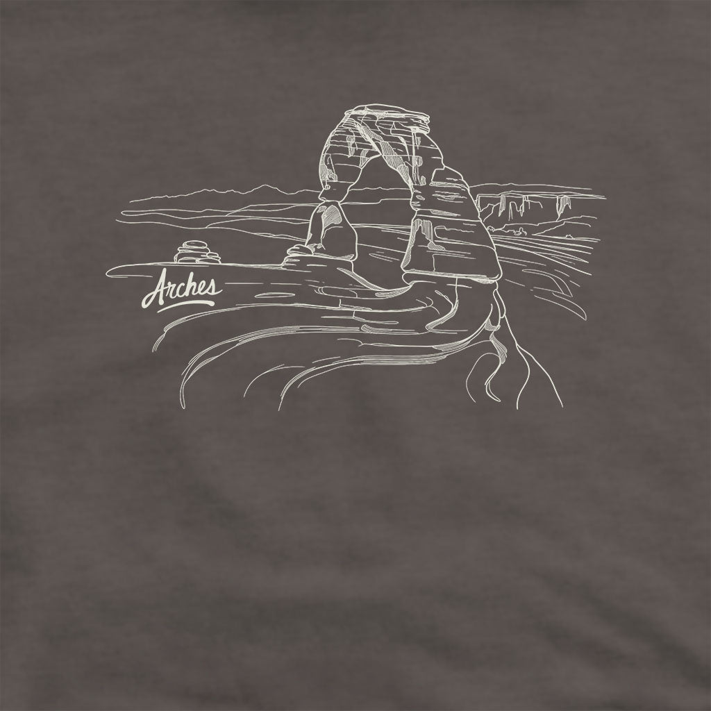 Arches Line Drawing Hoodie
