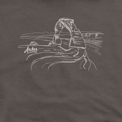 Arches Line Drawing Hoodie