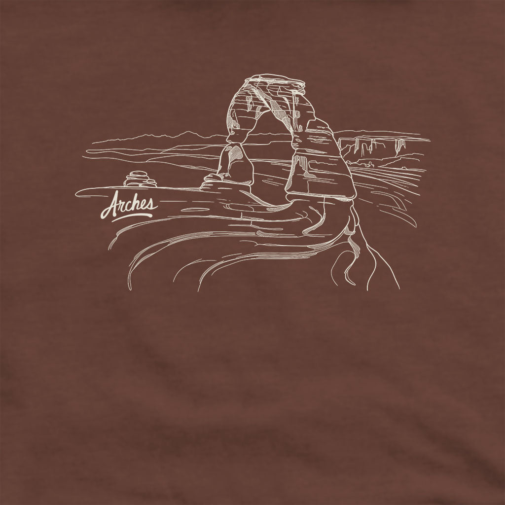 Arches Line Drawing Hoodie