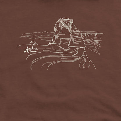 Arches Line Drawing Hoodie